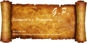 Gompercz Poppea névjegykártya